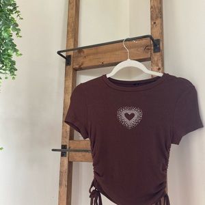 brown heart top